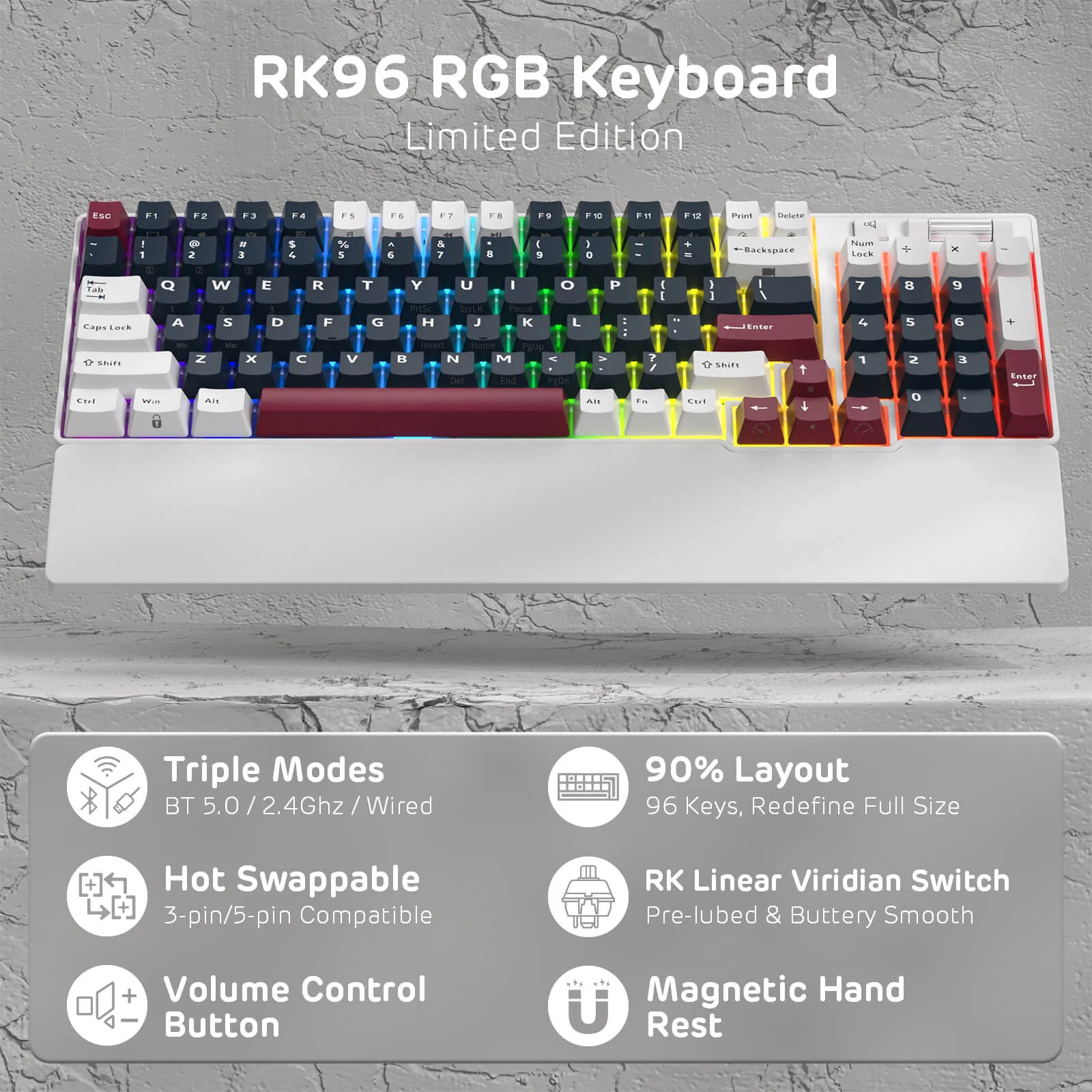 RK96 Wireless Hot-Swappable RGB Keyboard - Image 11
