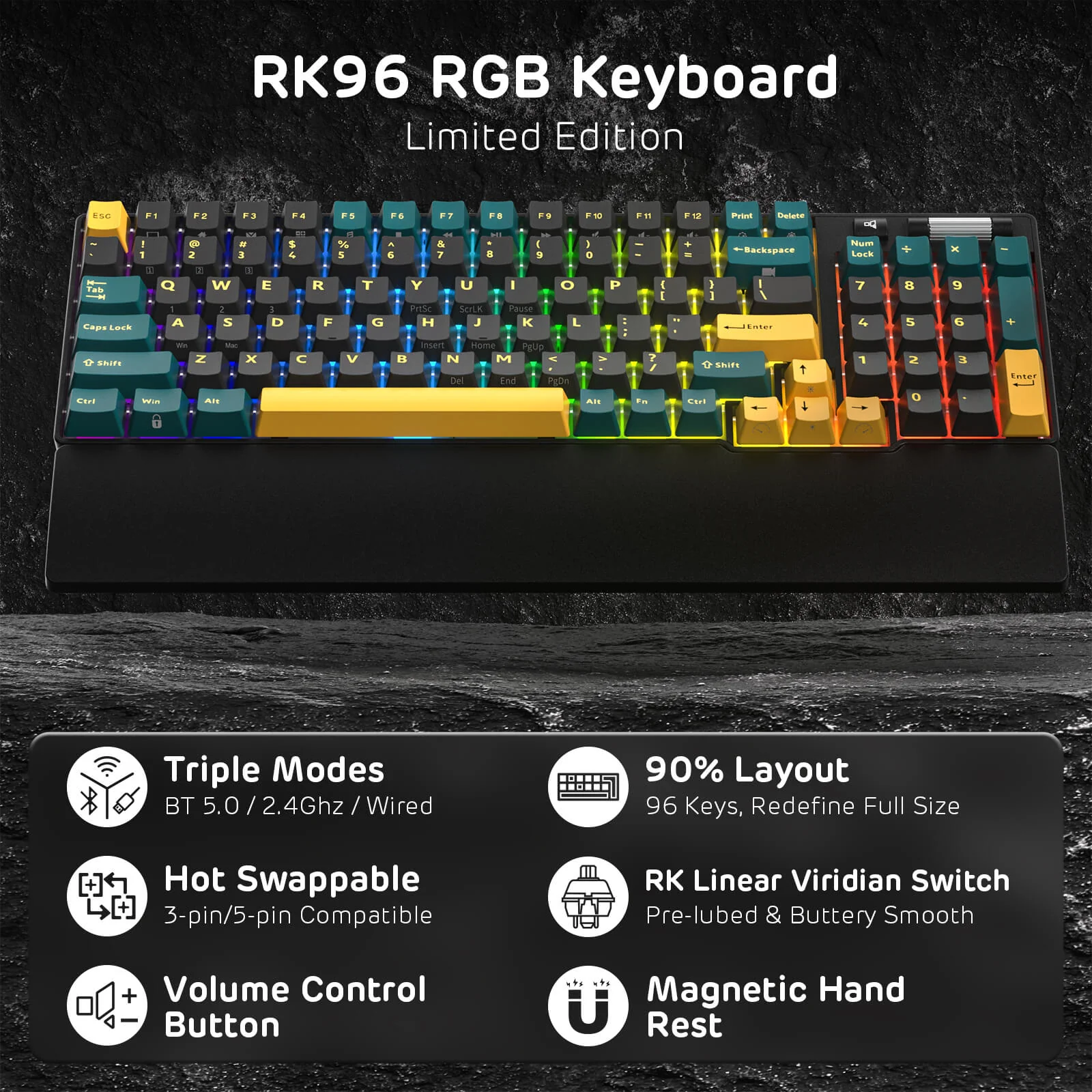 RK96 Wireless Hot-Swappable RGB Keyboard - Image 16