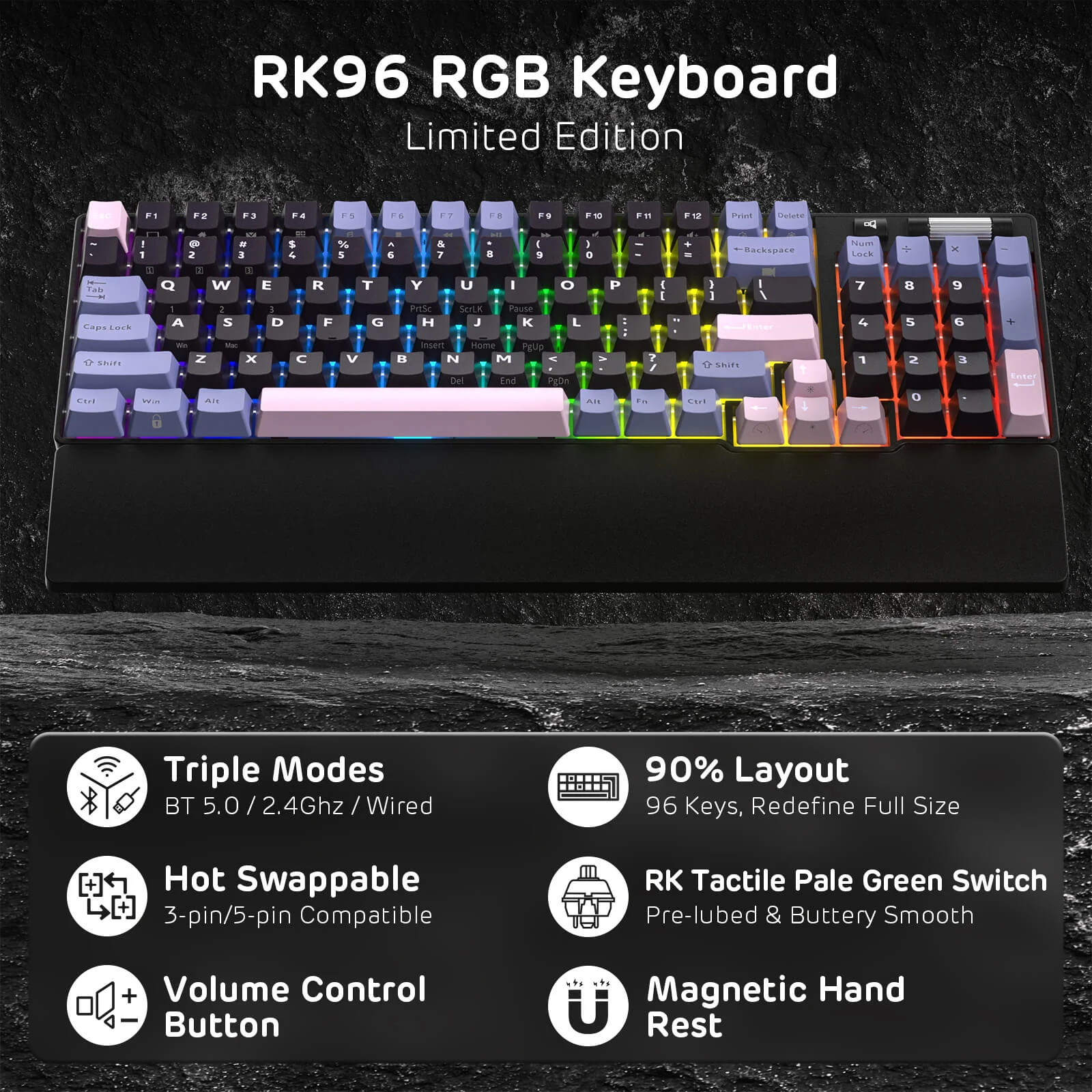 RK96 Wireless Hot-Swappable RGB Keyboard - Image 21