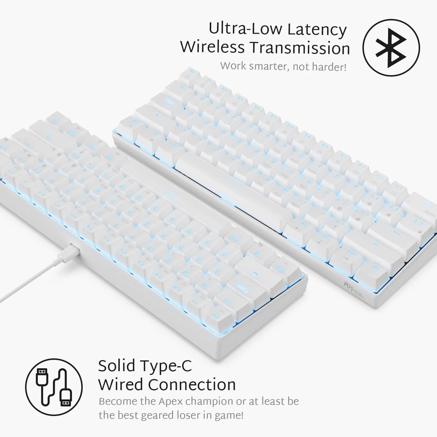 RK61 60% Wireless Mechanical Keyboard (Single Color Backlit) - Image 10