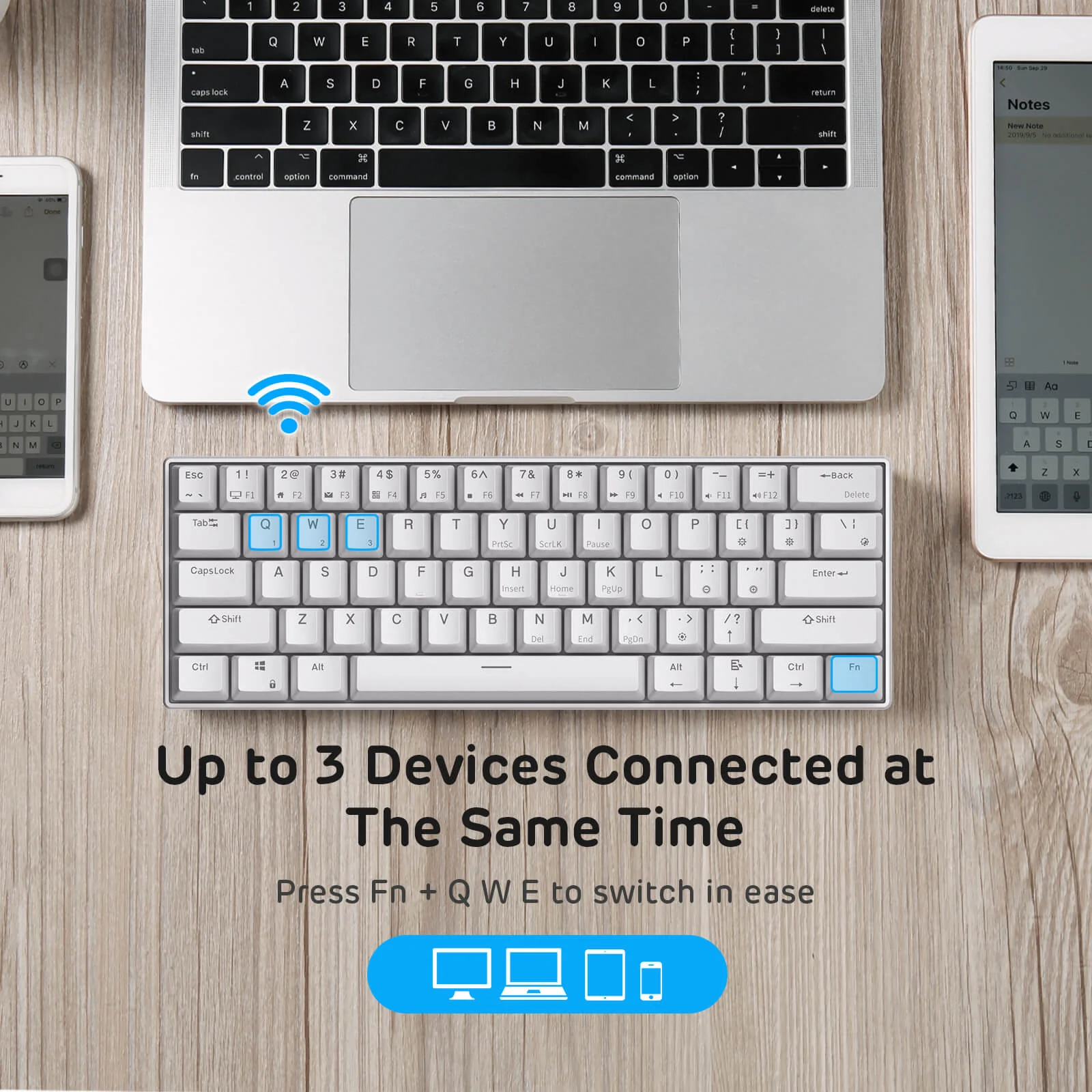 RK61 60% Wireless Mechanical Keyboard (Single Color Backlit) - Image 7