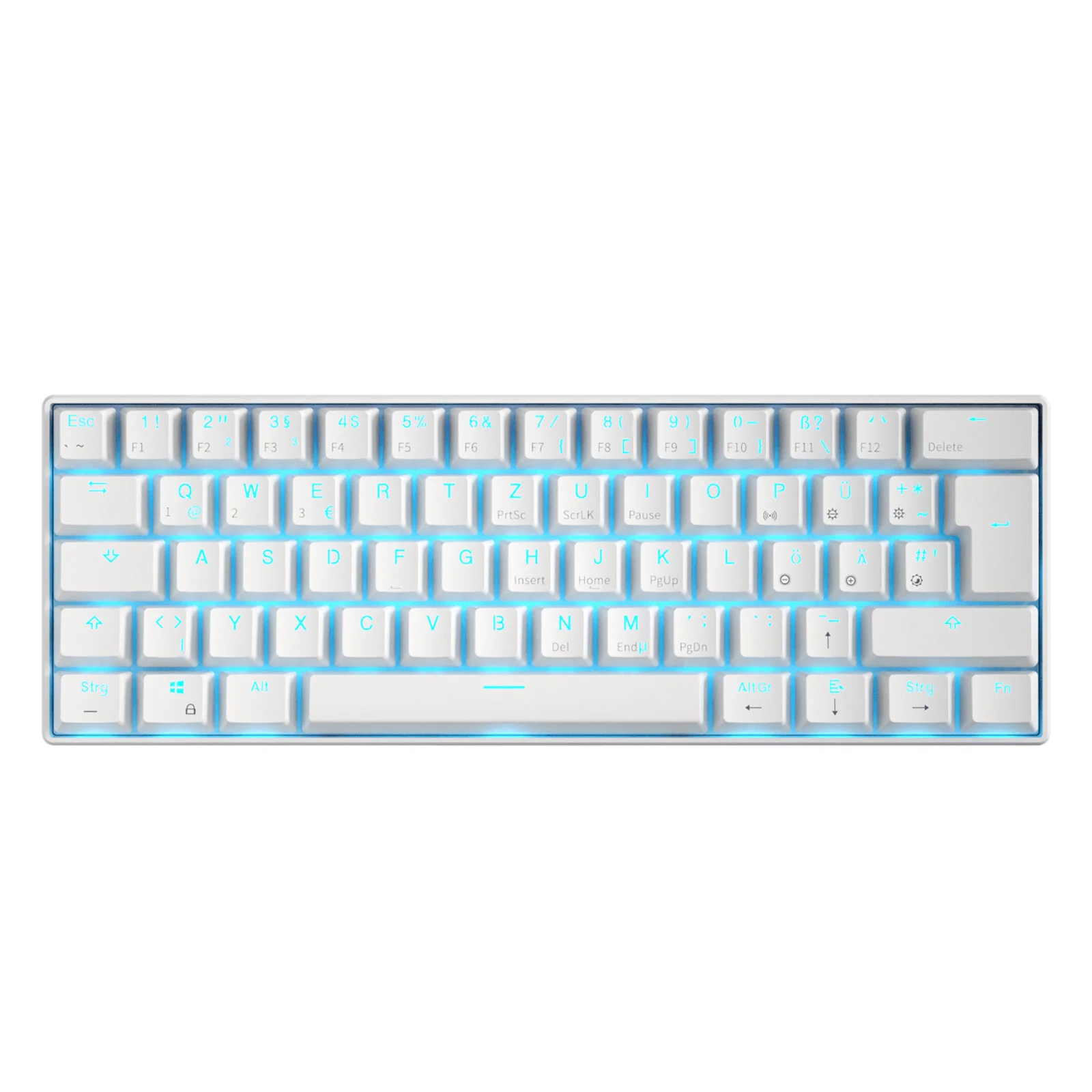 RK61-DE 60% QWERTZ Mechanische Tastatur (Einfarbig hintergrundbeleuchtet) - Image 12