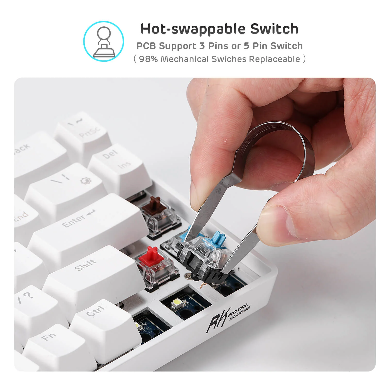 RK68 65% Wireless Mechanical Keyboard (Open-Box) - Image 4