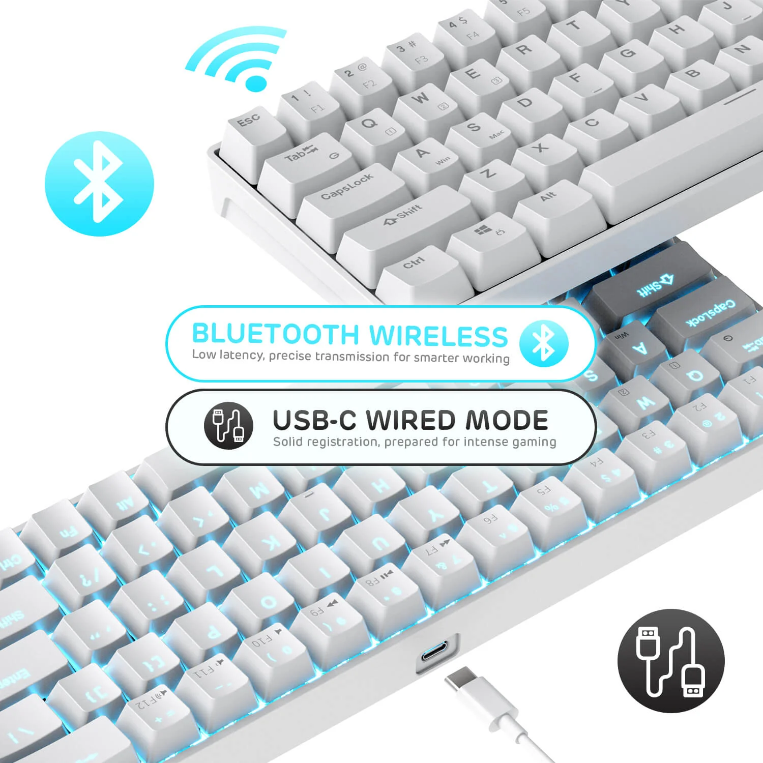 RK68 65% Wireless Mechanical Keyboard (Open-Box) - Image 5