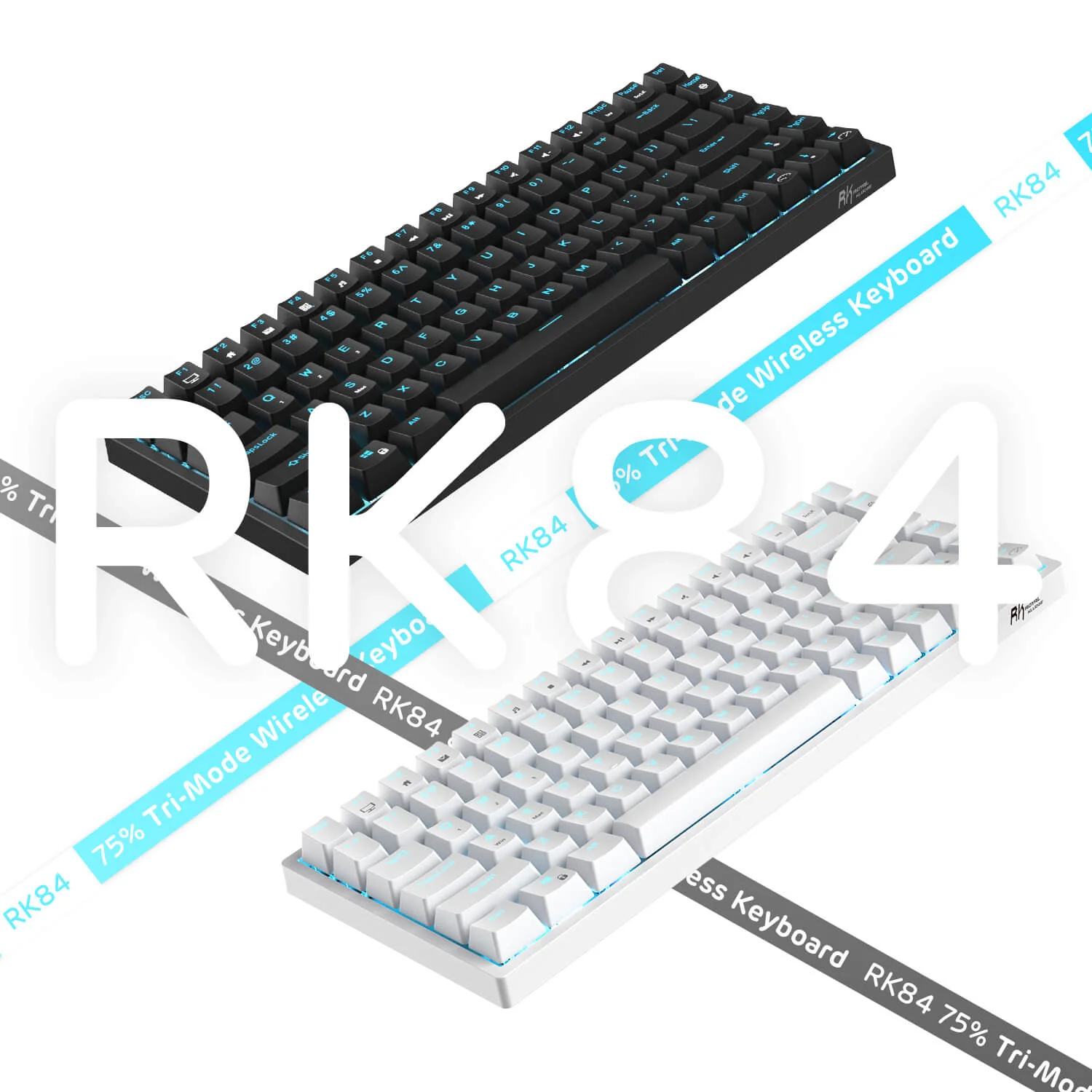 RK84 75% Wireless Mechanical Keyboard, Blue Backlit - Image 3