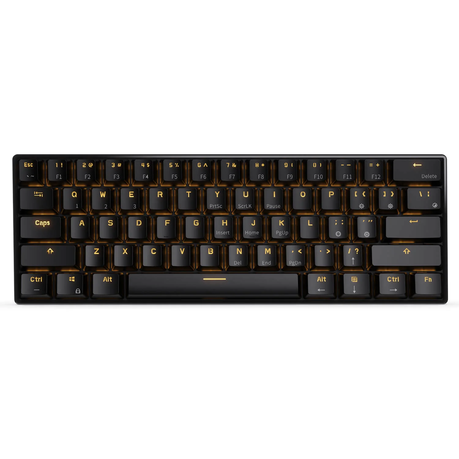 RK61 60% Dual Mode Wireless Mechanical Gaming Keyboard, Black -  Blue Switch (Open-Box) - Image 3