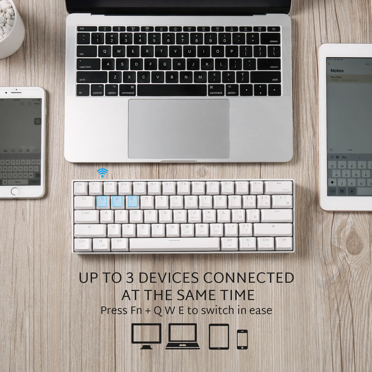 RK61 60% Dual Mode Wireless Mechanical Gaming Keyboard - Brown Switch (Open-Box) - Image 9